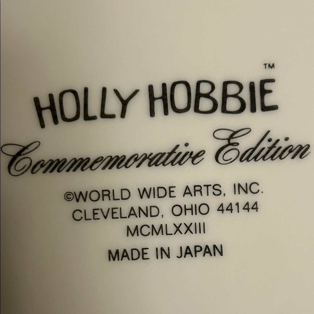 🍒Vintage Holly Hobbie Christmas 1978 Commemorative Edition Plate🍒 - Picture 7 of 7